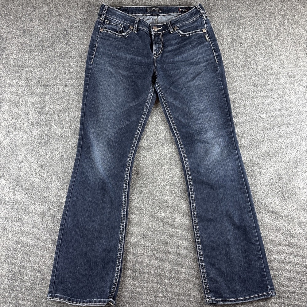 Silver Jeans Co. Suki Mid Rise Curvy Bootcut Jeans Super Stretch 33x33
